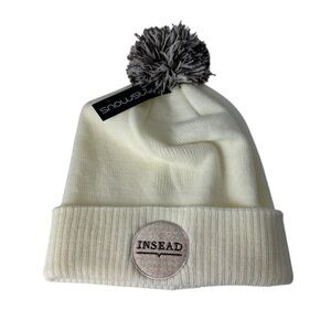INSEAD University Winter Beanie Hat Pom Pom NWT